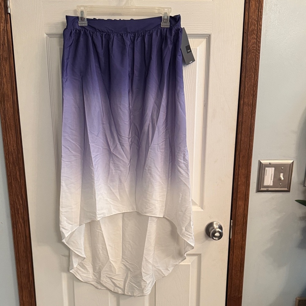 NWT Mossimo Purple and White High-Low Skirt